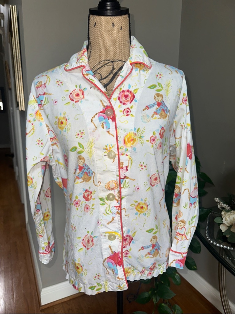 The Cats Pajamas Monkey Print Women's Pajama Top